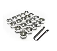 Lot de 20 moyeux de centre de roue pour Tesla Model 3 S X avec ensemble central et kit de cache-écrous de roue décorations accessoires de voiture (couleur : argent vif)