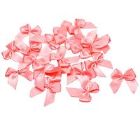 Lot de 20 nœuds en satin 2,5 x 3 cm Couleur unie Nœuds décoratifs pour mariage baptême communion , Tissu, hell rosa 150
