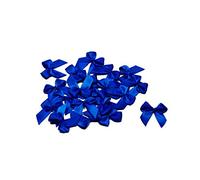 Lot de 20 nœuds en satin 2,5 x 3 cm Couleur unie Nœuds décoratifs pour mariage baptême communion , Tissu, blau / königsblau 352 (25)