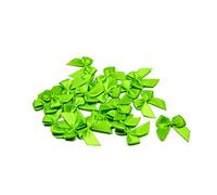 Lot de 20 nœuds en satin 2,5 x 3 cm Couleur unie Nœuds décoratifs pour mariage baptême communion , Tissu, maigrün / lindgrün 550 (28)