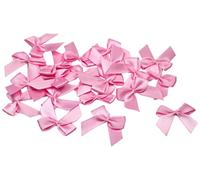 Lot de 20 nœuds en satin 2,5 x 3 cm Couleur unie Nœuds décoratifs pour mariage baptême communion , Tissu, rosa 148