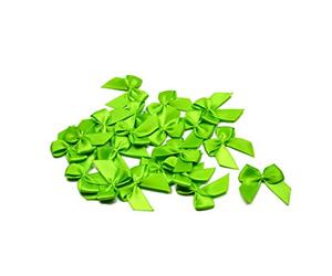 Lot de 20 nœuds en satin 2,5 x 3 cm Couleur unie Nœuds décoratifs pour mariage baptême communion , Tissu, maigrün / lindgrün 550 (28)