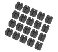 Lot de 20 Organiseurs de Câbles de Voiture en Silicone Gris Clips Adhésifs pour Gestion des Câbles de Données Charge Range Compact pour Bureau Automobile et Voyage