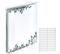 Lot de 20 organiseurs de rangement en plastique transparent avec onglets personnalisables pour scrapbooking 30,5 x 30,5 cm