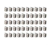 Lot de 20 ou 50 pinces de câble en acier inoxydable pour panneau solaire de 2 x 6 mm - Protection des bords évasés pour bateau, camping-car, toit - Finition argentée - Lot de 20 ou 50 - Utilisation en