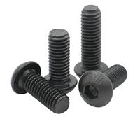 Lot de 20 ou 50 vis à tête ronde hexagonale en acier au carbone, M1.6, M2, M2.5, M3, M3.5, M4, ISO7380, grade 10.9, longueur: 3 à 50mm(5mm,M4 x 20pcs)