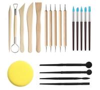 Lot de 20 outils de modélisation, outils de poterie, de modélisation, convient pour les professionnels, les débutants, les céramiques, les artistes et les artisans, ils peuvent être utilisés pour