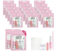 Lot de 20 outils de préparation des ongles à presser - Bandes de colle à ongles - Mini limes à ongles - Bâtons de préparation jetables - Kit de manucure pour voyage, maison, salon de manucure