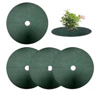 Lot de 20 paillis d'arbre pour anneaux en tissu non tissé, fournit une barrière d'herbe et une protection des racines, tapis de paillis respirant pour arbres de jardin et soins des plantes (27 cm)