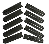 Lot de 20 paires d’accessoires pour casquettes - Sangles à boucle en plastique réglables, noir