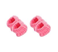 Lot de 20 paires de bracelets de cheveux réutilisables pour tresses, serviettes douces pour se laver le visage pour femmes et filles, pour yoga, course à pied, sport, fêtes, festivals (rouge)