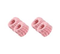 Lot de 20 paires de bracelets de cheveux réutilisables pour tresses, serviettes douces pour se laver le visage pour femmes et filles, pour yoga, course à pied, sport, fêtes, festivals (rose)