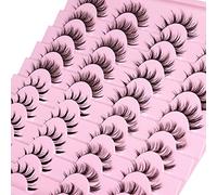 Lot de 20 paires de faux cils en vison 20 mm de long - 5D - Bande russe