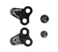 Lot de 20 paires de lacets de chaussures en alliage avec rivets pour chaussures d'escalade et de randonnée Noir