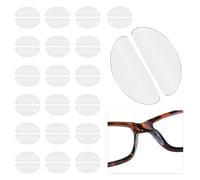 Lot de 20 paires de plaquettes de lunettes de nez adhésives pour lunettes antidérapantes, plaquettes de nez en silicone, plaquettes de lunettes transparentes, antidérapantes, lunettes de soleil