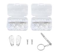 Lot de 20 Paires Plaquettes de Nez Antidérapantes en Silicone Souple Transparent, coussinet lunettes nez Forme Goutte, Coussinets de Nez Confortables Anti-Glisse, Montures et Lunettes de Soleil