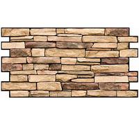 Lot de 20 panneaux muraux en plastique PVC 3D pour revêtement de carrelage - Ardoise naturelle (9,8 m²)