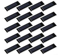 Lot de 20 panneaux solaires - 0,5 V - 160 mA - 0,08 W - 53 x 18 mm - Polycristallin - Production d'énergie efficace - Résine époxy robuste - Projets d'extérieur