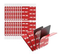 Lot de 20 pastilles adhésives double face 3M de 5,1 x 5,1 cm - Noir - VHB 5925 - Ruban adhésif puissant et imperméable pour la maison, le bureau, la voiture