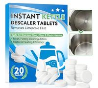 Lot de 20 pastilles détartrantes pour bouilloire, machines à café et fers à repasser, nettoyage en profondeur et meilleure performance de chauffage