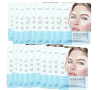 Lot de 20 patchs au collagène pour les yeux gonflés et les cernes, masques pour les yeux avec bio-collagène, soin revitalisant des yeux, illuminent les masques fatigués - Raffermit, éclaircit et