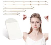 Lot de 20 patchs de levage invisibles en V avec 8 cordes élastiques, raffermissement instantané de la peau et réduction des rides, bandes de levage du visage, du cou et des yeux pour raffermir la peau