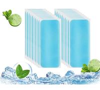 Lot de 20 patchs rafraîchissants en gel pour le front - Pour enfants et adultes - Pour le sport - Soulage les maux de dents et les migraines - Bleu