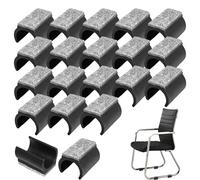 Lot de 20 patins de chaise en forme de U - 25 mm - Pour chaises cantilever - Protection de sol - Pour protéger les sols carrelés et les planchers en bois