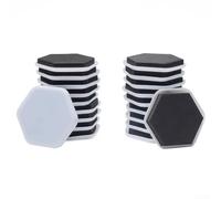 Lot de 20 patins de meubles en plastique pour moquette et parquet pour aider à déplacer les meubles lourds tels que les fauteuils inclinables, les lits, les tables, les commodes en douceur