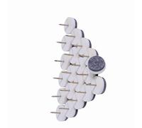 Lot de 20 Patins en Feutre pour Pieds de Table et de Chaise, Protections de Sol à Clouer Marron et Blanc, Pieds Coulissants de Meubles Robustes pour des Sols sans Rayures et un Déplacement