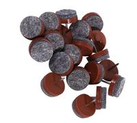 Lot de 20 Patins en Feutre pour Pieds de Table et de Chaise, Protections de Sol à Clouer Marron et Blanc, Pieds Coulissants de Meubles Robustes pour des Sols sans Rayures et un Déplacement