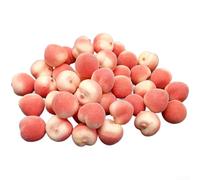 Lot de 20 pêches artificielles faites à la main en mousse - Décoration réaliste pour la maison, la cuisine, la table de fête, la décoration de fête - Modèles légers de pêche rose - 3 cm