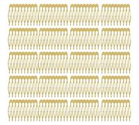 Lot de 20 peignes à cheveux latéraux en métal - 5 et 10 dents - Argenté uni - Pour travaux manuels, bricolage, voile de mariée - Coiffe décorative - Pinces à chignon (10 dents, doré)