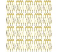 Lot de 20 peignes à cheveux latéraux en métal - 5 ou 10 dents - Argenté uni - Pour travaux manuels, bricolage, voile de mariée - Coiffe décorative - Pinces à chignon (5 dents, doré)