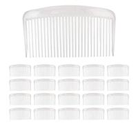 Lot de 20 peignes à cheveux latéraux en plastique blanc transparent avec longues dents coulissantes pour femme, voile de mariage, accessoire décoratif pour chignon