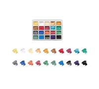 Lot de 20 peintures aquarelles nacrées solides pour artistes peintres amateurs