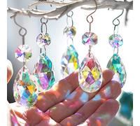 Lot de 20 pendentifs attrape-soleil en cristal en forme de goutte d'eau de 38 mm