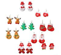 Lot de 20 pendentifs en feutre pour sapin de Noël avec Père Noël, bonshommes de neige et rennes pour une utilisation sur les arbres, les cheminées, les portes et les voitures (20 paquets de 2 chacun)