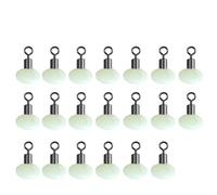 Lot de 20 perles coulissantes pour fermeture éclair avec émerillons roulants pour course à pied, articles de pêche, poulie (8 x 12 mm)