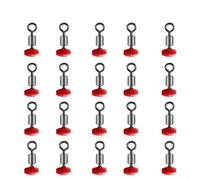 Lot de 20 perles coulissantes pour la pêche à la carpe et la pêche à la ligne avec émerillons et clip de poulie, glissière de fermeture éclair pour bas de ligne (3 x 4 mm)