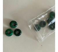 Lot de 20 Perles en Pierre en Forme de boulier, Gros Trou, pour la Fabrication de Bijoux, Colliers, Taille 5 x 10 mm, Trou 4 mm, Malachite, 5 x 10 mm