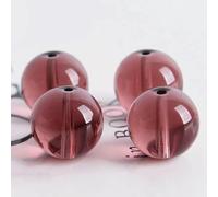 Lot de 20 perles rondes en verre brillant de 4,0 mm, 6 mm, 8 mm, 10 mm, 12 mm, 14 mm, pour la fabrication de bijoux et les loisirs créatifs - Violet, 10 mm