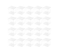 Lot de 20 petites boîtes à dragées transparentes 5 x 5 x 5 cm, pour mariage, divers festivals, fêtes d'anniversaire, boîtes d'emballage Caja Cube