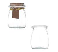 Lot de 20 petites bouteilles en verre de 100 ml avec couvercle en liège, petites bouteilles cadeaux en verre, petites bouteilles en verre, avec étiquette, corde de chanvre et couvercle, verres à