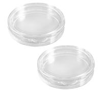 Lot de 20 petites capsules rondes transparentes en plastique pour pièces de monnaie de 24 mm