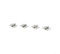 Lot de 20 petites charnières en laiton plaqué pour meubles de maison de poupées - Petites charnières en métal avec vis pour boîte à bijoux - 8 x 10 mm (argent)