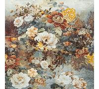 Lot de 20 petites serviettes de cocktail à fleurs comme peinture | Décoration de table | Decoupage | Technique de serviette 25 x 25 cm