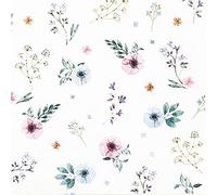 Lot de 20 petites serviettes de cocktail - Motif fleurs délicates - Décoration de table - Decoupage - Technique de serviette 25 x 25 cm
