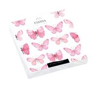 Lot de 20 petites serviettes de cocktail, petits papillons roses - Été - Animaux - Nature - Décoration de table - Découpage - Technique de serviette 24 x 24 cm
