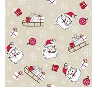 Lot de 20 petites serviettes de table en papier pour décoration de table Motif Père Noël 24 x 24 cm